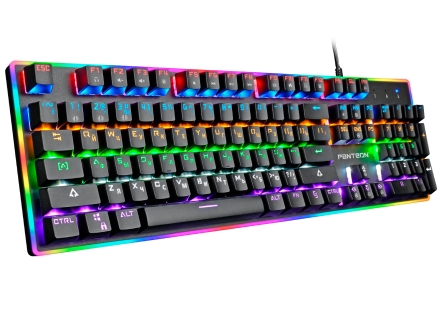 Игровая механическая клавиатура PANTEON T8 с двухзонной LED-подсветкой