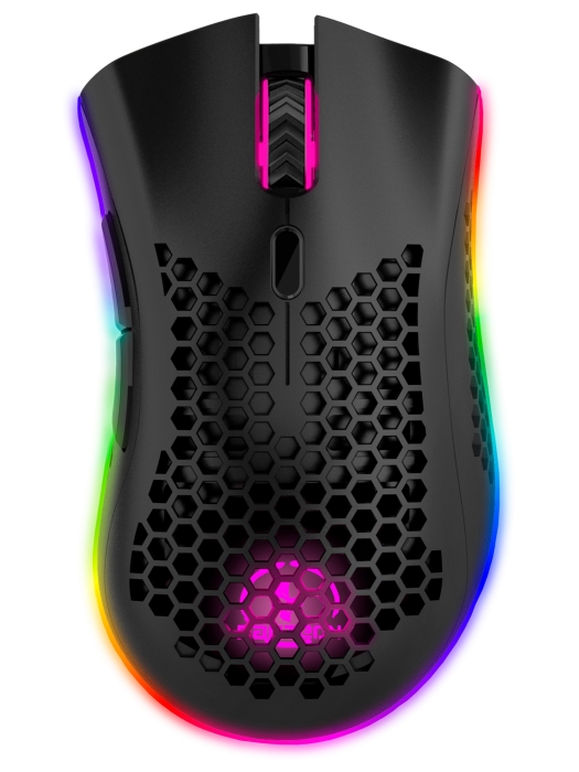 ГИБРИДНАЯ игровая программируемая мышь с LED-подсветкой RGB CHROMA light  PANTEON PS77 W 7