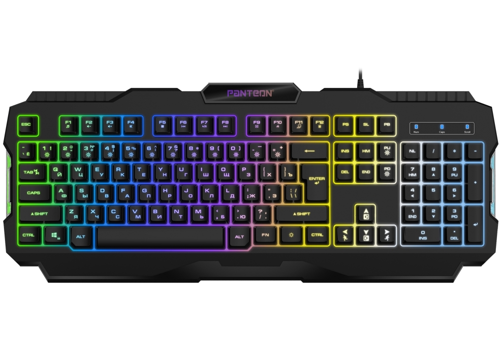 Мембранная игровая клавиатура с зонированной LED-подсветкой RGB LIGHT PANTEON M3509