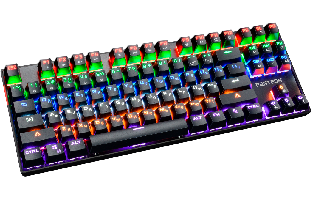 Игровой набор с LED-подсветкой механическая клавиатура + программируемая мышь PANTEON GS8002