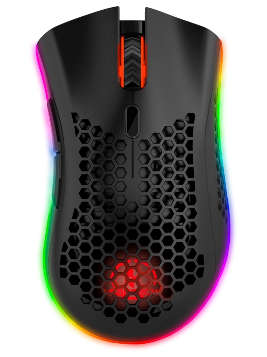 ГИБРИДНАЯ игровая программируемая мышь с LED-подсветкой RGB CHROMA light  PANTEON PS77 W 8