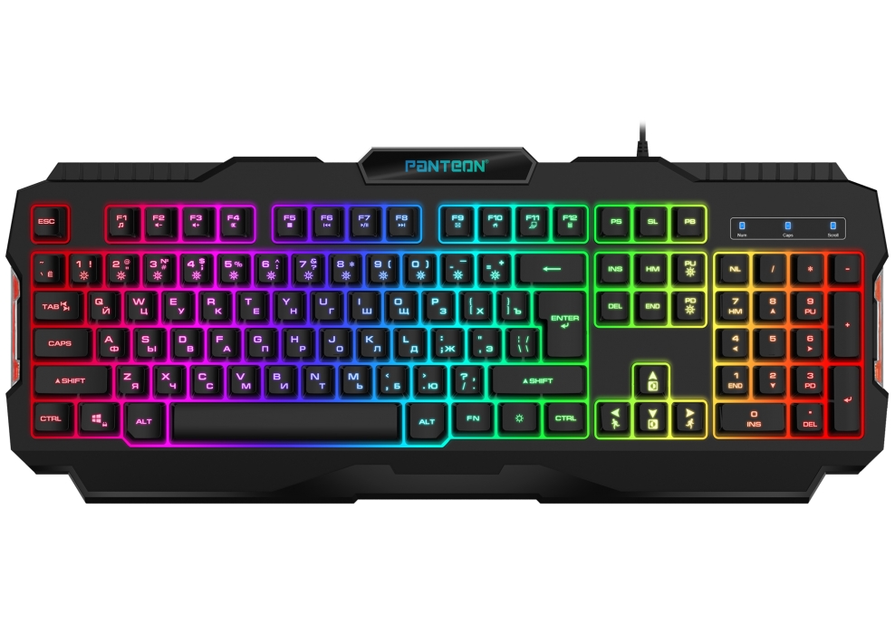 Мембранная игровая клавиатура с зонированной LED-подсветкой RGB LIGHT PANTEON M3502