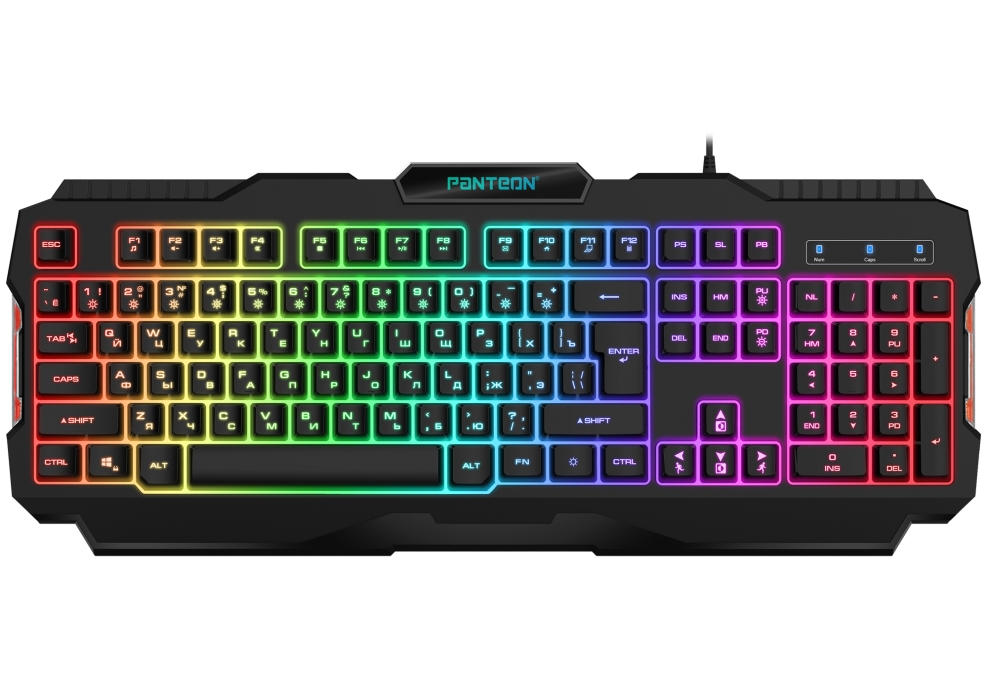 Мембранная игровая клавиатура с зонированной LED-подсветкой RGB LIGHT PANTEON M3509