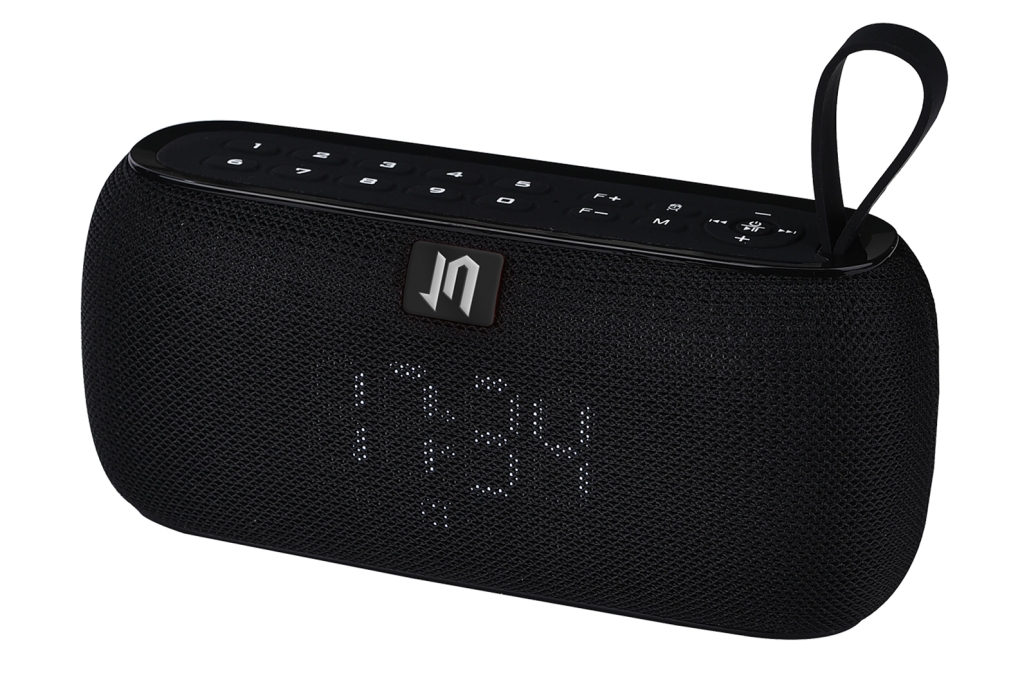 Портативная Bluetooth колонка PBS-90 со встроенными часами и будильником0