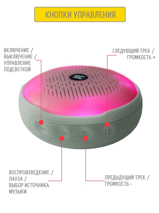 Портативная Bluetooth колонка PBS-25 с LED-подсветкой3