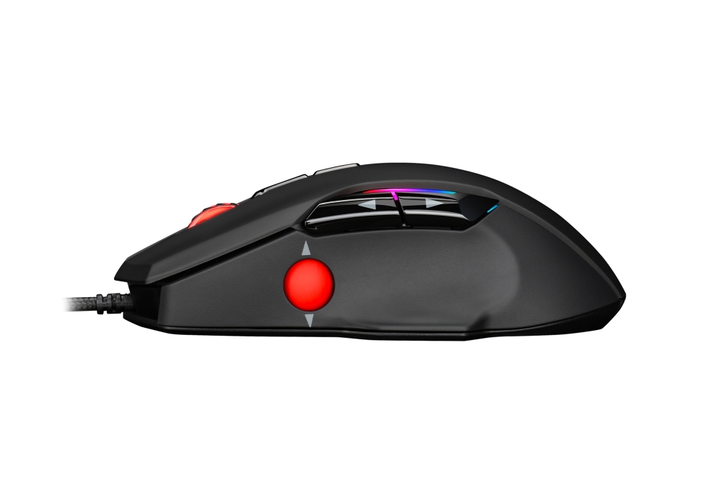 Игровая  программируемая мышь с  ДОПОЛНИТЕЛЬНЫМ КОЛЕСОМ ПРОКРУТКИ и LED-подсветкой RGB CHROMA LIGHT PANTEON PS150 PRO9
