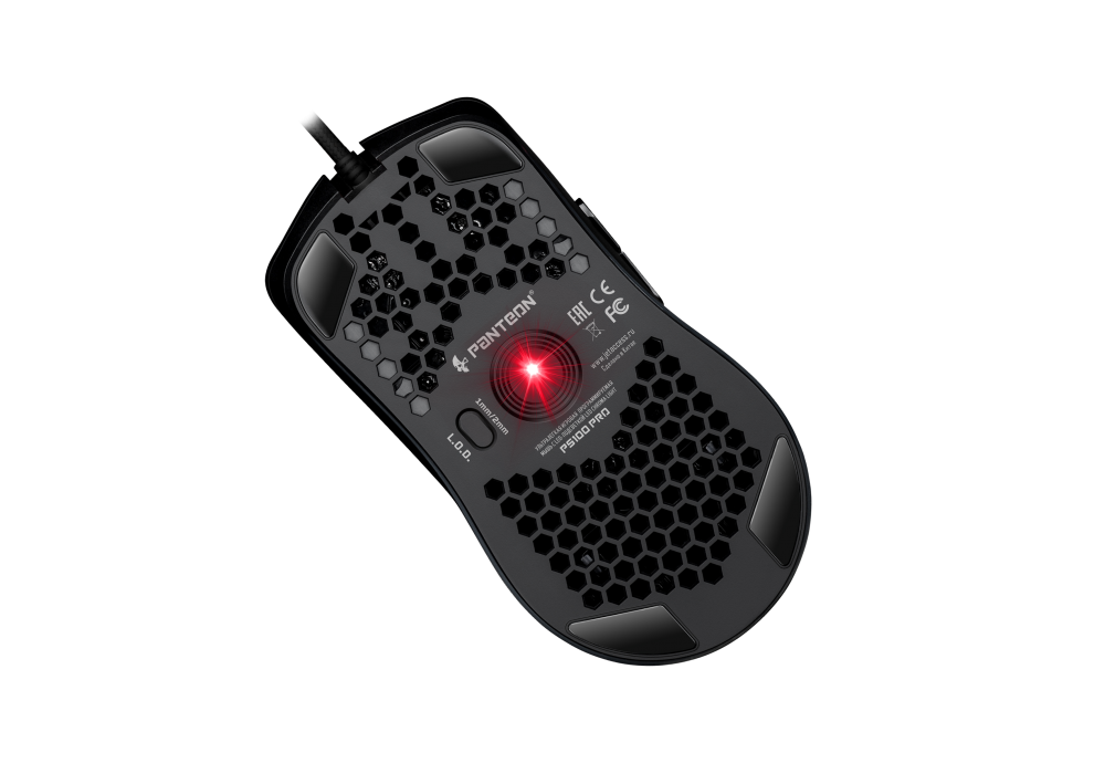 УЛЬТРАЛЕГКАЯ игровая программируемая мышь с подсветкой LED CHROMA LIGHT PANTEON PS100 PRO11