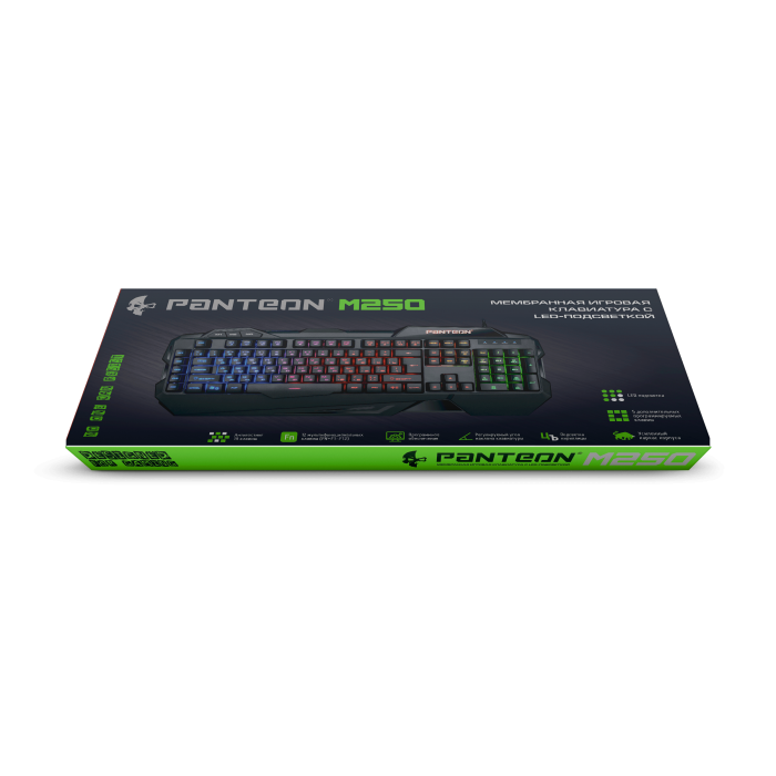Программируемая игровая мембранная клавиатура с LED-подсветкой PANTEON M2504
