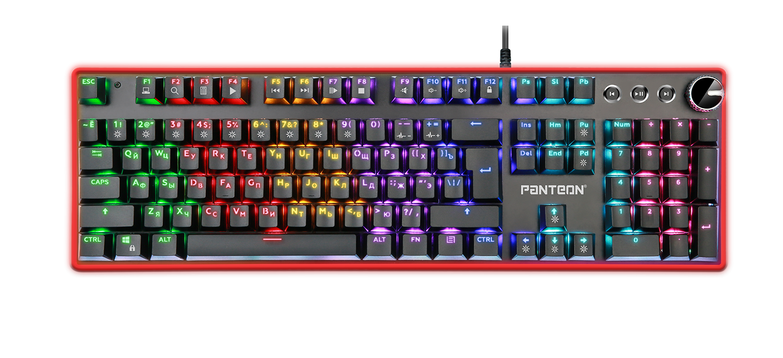 Механическая игровая клавиатура с двухзонной LED-подсветкой PANTEON T94